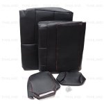 หุ้มเบาะรถยนต์ หุ้มเบาะหลัง หนังดำด้ายแดง 1 ชิ้น สำหรับ Toyota Revo Rocco 4Dr ปี 2015-2022